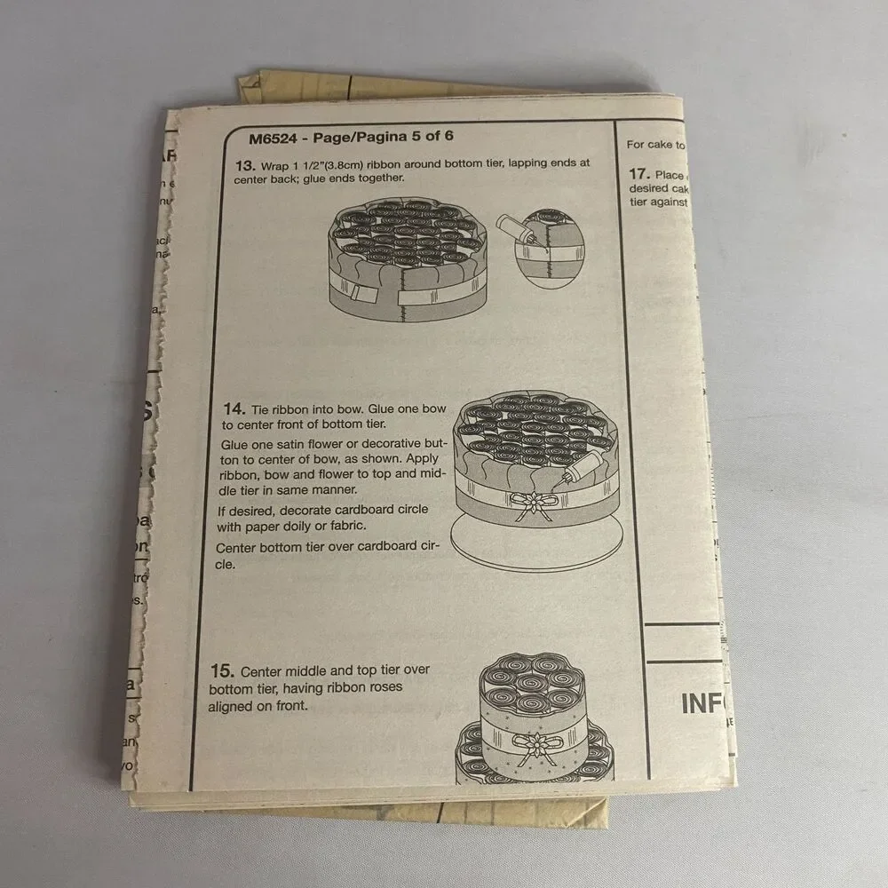 #M6524 McCalls Crafts Burp Cloth Pillow Blanket Toy Dog Cake Sewing Pattern